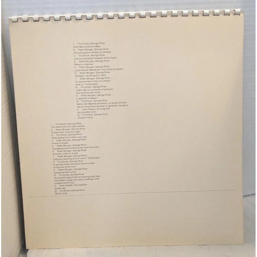 1978 Eskimo Drawings Calendar Inuit Artists Canada Quebec Arctic Wildlife Vtg